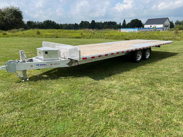 102 x 24 Tilt deckover Aluminum trailer
