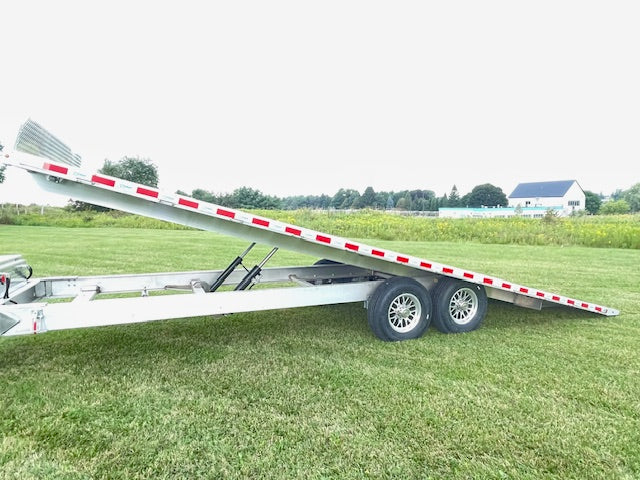102 x 24 Tilt deckover Aluminum trailer