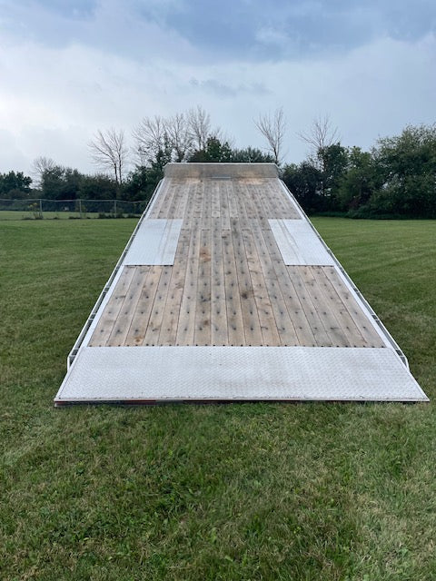 102 x 24 Tilt deckover Aluminum trailer